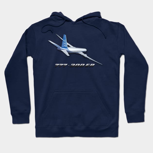 777-300 ER Hoodie by Caravele